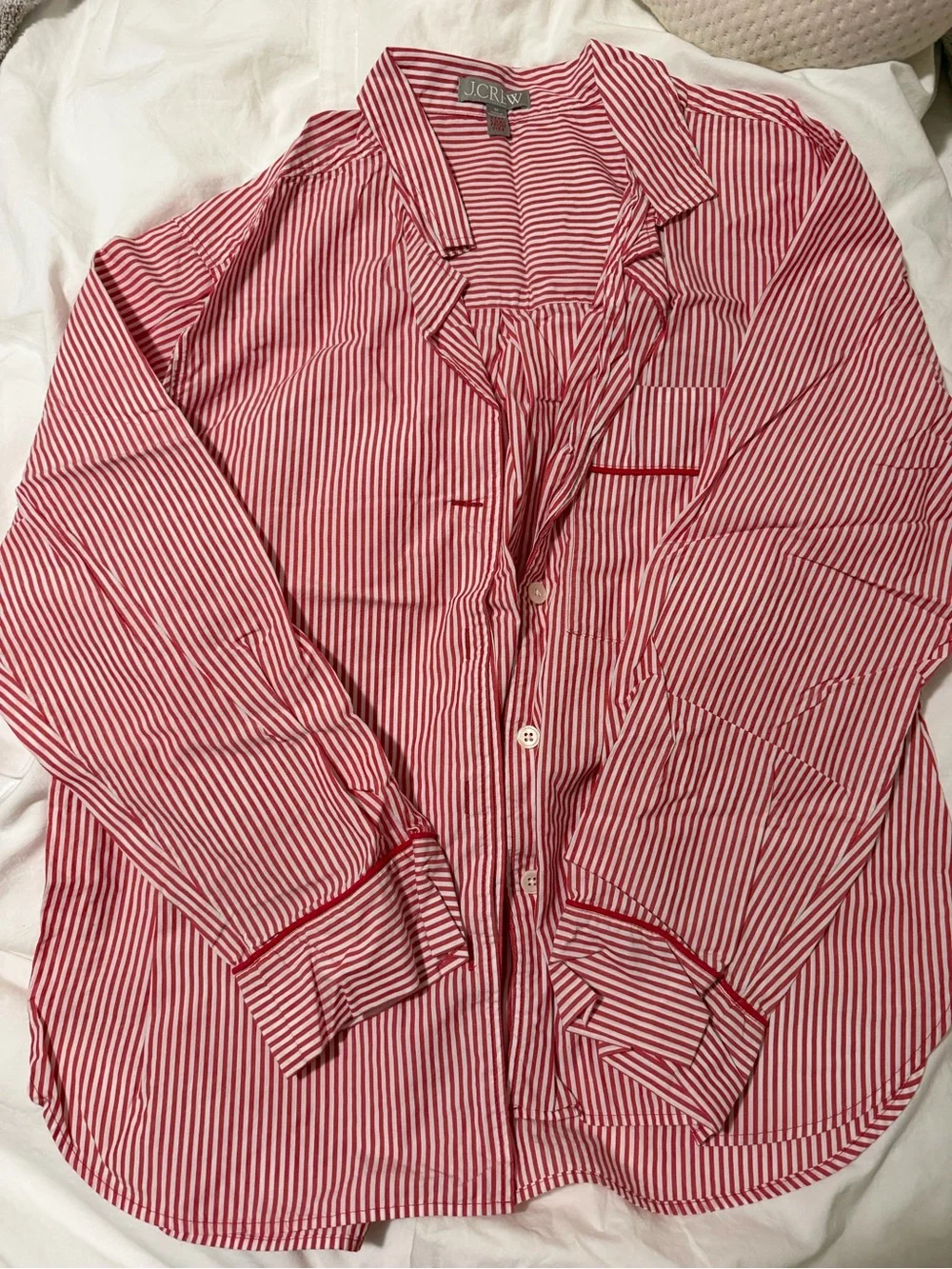 J. Crew Res & White Striped Pajamas | M